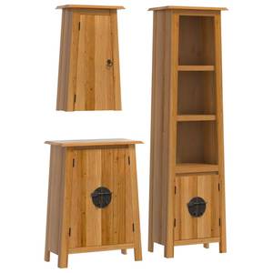 Badmöbel Set 3223455 (3-teilig) Braun - Massivholz - Holzart/Dekor - 48 x 170 x 32 cm