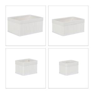 Set de 6 paniers de rangement Blanc