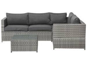 Lounge Set AVOLA 2-tlg Grau - Polyrattan - 212 x 77 x 144 cm