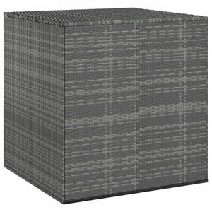 Kissenbox Grau - Metall - Polyrattan - 100 x 104 x 100 cm
