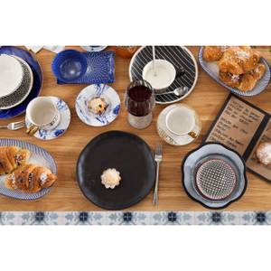 Assiettes plates Organic (lot de 4) Noir - 26 x 2 x 26 cm