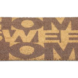 Fußmatte Kokos Home Sweet Home Braun - Naturfaser - Kunststoff - 60 x 2 x 40 cm