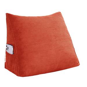 Großes ergonomisches Keilkissen Kord Orange - 45 x 35 cm