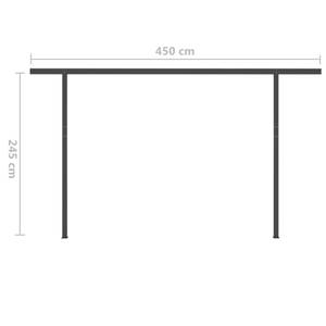 Markise 3006679-1 Anthrazit - Tiefe: 500 cm