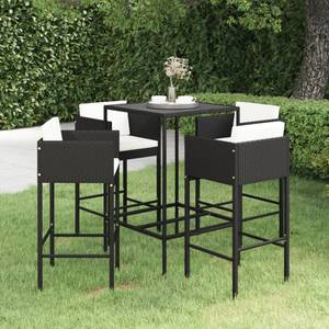 Garten-Bar-Set (5-teilig) 3012236-2 Schwarz - 70 x 70 cm - Anzahl Teile im Set: 5