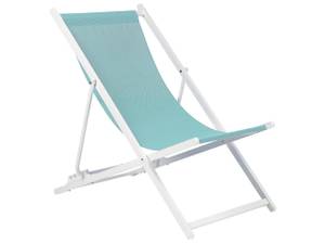 Chaise longue LOCRI II Bleu - Turquoise - Blanc