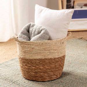 Set de 3 paniers Brais fibre naturelle Blanc - Fibres naturelles - 36 x 29 x 36 cm