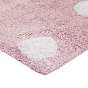 Baumwollteppich gepunktet Pink - Naturfaser - Textil - 120 x 2 x 160 cm