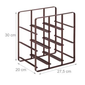 Weinregal Metall für 9 Flaschen Braun - Kupfer