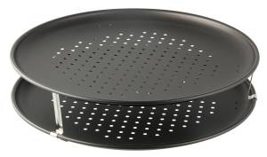 Zenker Pizzaset 3-teilig Pizzablech Schwarz - Metall - 33 x 33 x 3 cm