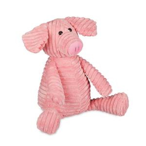 Türstopper Schwein sitzend Pink - Naturfaser - Textil - 25 x 26 x 15 cm