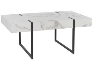 Table basse MERCED Noir - Blanc - Bois manufacturé - 60 x 43 x 100 cm