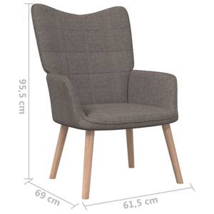 Relaxsessel mit Hocker 3010030-2 Taupe