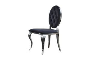 Chaise LINDA, Barock Velvet Noir