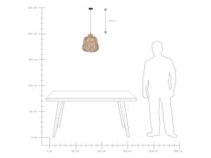 Lampe suspension RAMENA Beige - Bleu - Rotin - 33 x 128 x 33 cm