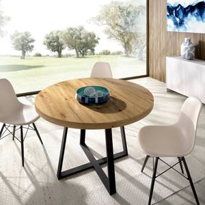 Table extensible Casarola Chêne Nodi Marron - Bois manufacturé - 158 x 77 x 110 cm