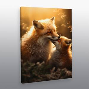 Leinwandbild Fox Love 40 x 60 cm