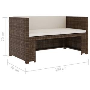 Gartenmöbel-Set (5-teilig) 3000630 Braun - Metall - Polyrattan - 45 x 35 x 96 cm