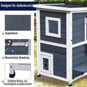 Katzenhaus D30-223 Massivholz - 51 x 82 x 51 cm