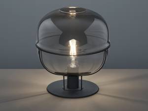 Tischlampe Nachttischlampe Glasschirm Schwarz - Grau - Glas - Metall - 28 x 30 x 28 cm