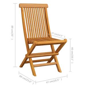 Chaise de jardin 60 x 47 cm - Bois/Imitation - En partie en bois massif