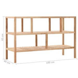 Étagère de rangement 247100 Beige - Bois massif - Bois/Imitation - 40 x 65 x 100 cm