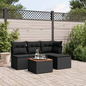 Gartensitzgruppe K5640(5-tlg) Schwarz - Massivholz - 69 x 62 x 62 cm