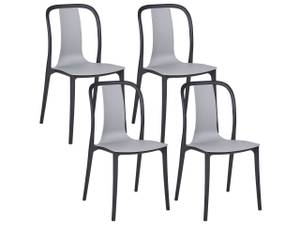 Esszimmerstuhl SPEZIA 4er Set Schwarz - Grau - Kunststoff - 42 x 89 x 49 cm