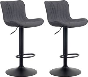 Tabourets de bar Linus Lot de 2 Noir