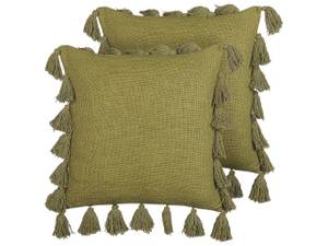 Coussin décoratif LYNCHIS Vert - Vert olive - Nombre de pièces dans le lot : 2