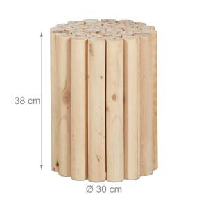 Support naturel en bois tourné XXL Marron - Bois manufacturé - 30 x 38 x 30 cm