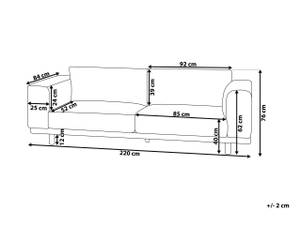 3-Sitzer Sofa NIVALA Gelb