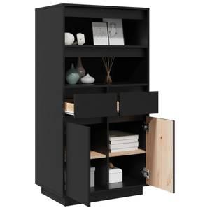 Highboard DE2398 Schwarz - Massivholz - 40 x 117 x 60 cm