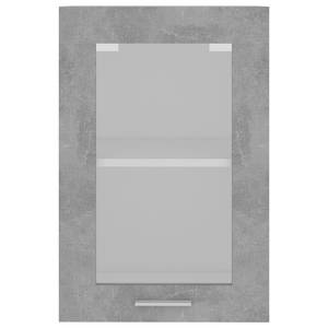 Armoire en verre suspendue 3016496-12 Gris - Imitation chêne fumé - Gris minéral - Largeur : 40 cm