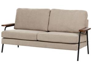 3-Sitzer Sofa AKRANES Beige - Schwarz - Eiche Dunkel - Taupe