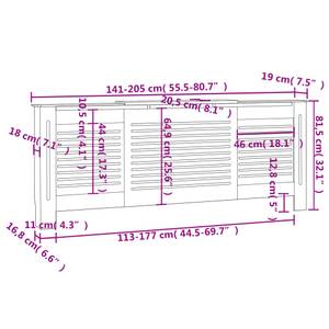 Heizkörperverkleidung 3013166-1 Braun - 205 x 20 cm