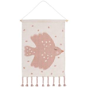 Kinder-Wanddekoration SWEET BIRDY Beige - Pink - Naturfaser - Textil - 45 x 50 x 50 cm