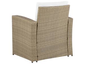 Sitzgruppe LUCA 4-tlg Beige - Blau - Braun - Weiß - Polyrattan - 128 x 77 x 61 cm