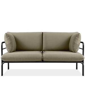 Gartensofa RAMBE Beige - Dunkelgrau - Breite: 150 cm