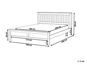 Doppelbett MAYENNE Weiß - Breite: 189 cm