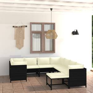 Garten-Lounge-Set (9-teilig) 3009676-26 Schwarz - Weiß