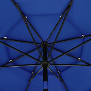 Sonnenschirm Blau - Textil - 350 x 260 x 350 cm