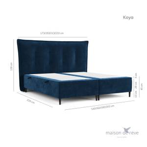 Polsterbett Koya II mit Bettkasten Blau - Breite: 180 cm