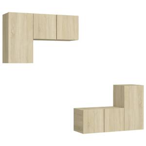 TV-Schrank 4er Set D189 Braun - Holzwerkstoff - 30 x 60 x 31 cm