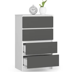 Commode K60 4S CLP Graphite - Gris - Blanc