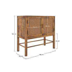 Buffet Tiki Marron - Fibres naturelles - 88 x 84 x 40 cm