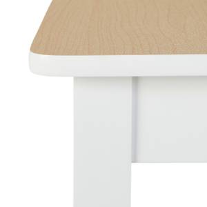 Kindertisch mit 2 Stühlen weiß/natur Braun - Weiß - Holzwerkstoff - 60 x 48 x 60 cm