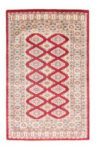 Pakistan Teppich - 124 x 78 cm - rot Rot - Kunststoff - 78 x 1 x 124 cm