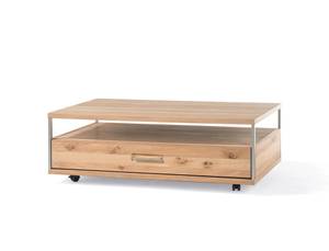 Wohnzimmer Esma 33 (7-teilig) mit LED Braun - Holzart/Dekor - Holz teilmassiv - 496 x 201 x 52 cm