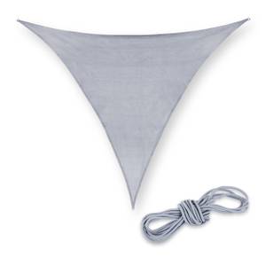 Voile d'ombrage triangulaire gris clair 300 x 265 cm